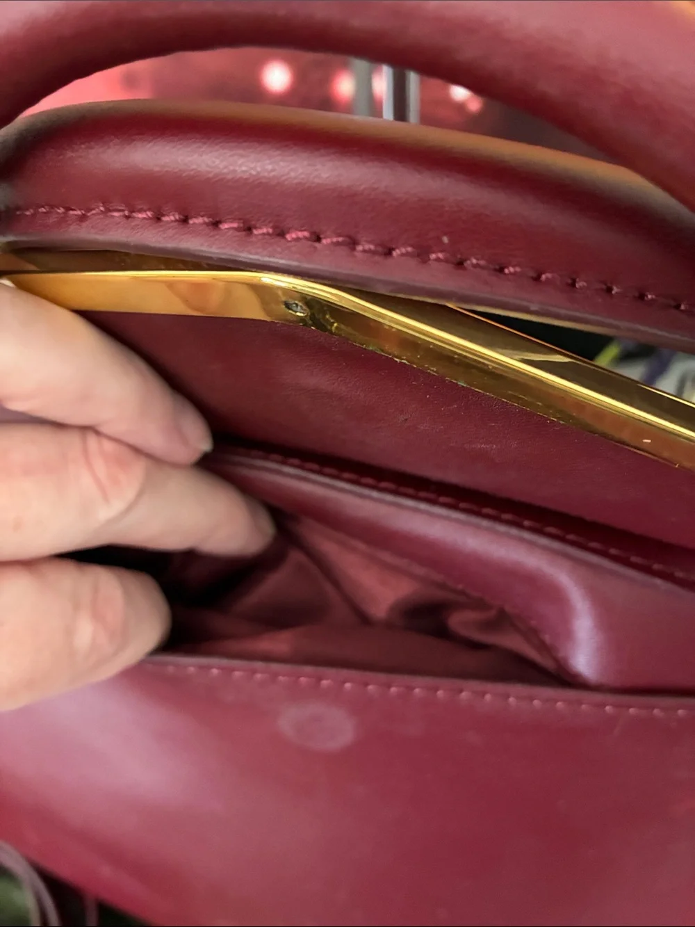 Joy & Iman Burgundy Satchel